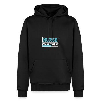 Vintage Nurse School Future Nurse Practitioner - Männer Premium Bio Hoodie - Schwarz - Vorne - Nico (187cm)
