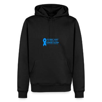 Darmkrebsbewusstsein zitieren Koloskopie Freunde - Männer Premium Bio Hoodie - Schwarz - Vorne - Nico (187cm)