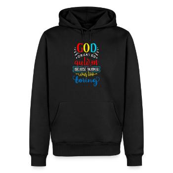 Autisme Autism Awareness Cadeau Exceptionnel - Sweat à capuche Premium bio Homme - noir - Devant - Nico (187cm)