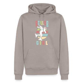Rollerskate Rollerskating Skating Rollerblades - Männer Premium Bio Hoodie - Taupe - Vorne - Nico (187cm)
