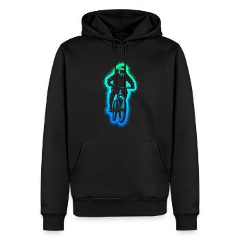 VTT VTT VTT Biker Enfants VTT Garçons - Sweat à capuche Premium bio Homme - noir - Devant - Nico (187cm)