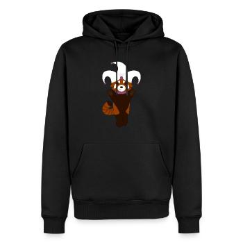 Panda roux déguisé en arlequin pour Halloween - Sweat à capuche Premium bio Homme - noir - Devant - Nico (187cm)