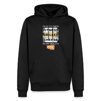 Liebe gegrillten Käse bitte Käsehersteller Käse Essen - Männer Premium Bio Hoodie - Schwarz - Vorne - Nico (187cm)