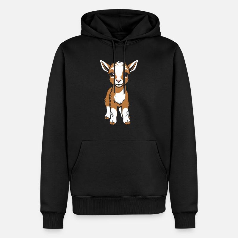 Citation humour petite chèvre - Sweat à capuche Premium bio Homme - noir