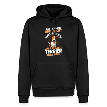 Hund Jacke Russell - Männer Premium Bio Hoodie - Schwarz - Vorne - Nico (187cm)
