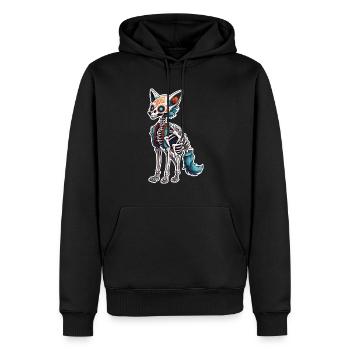 La Catrina/ Tattoo / Mexiko / Tier / Hund - Männer Premium Bio Hoodie - Schwarz - Vorne - Nico (187cm)