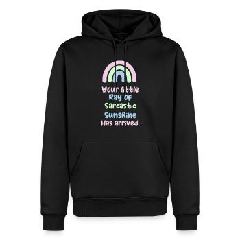 funny saying sarcastic Ray of Sunshine - Men’s Premium Organic Hoodie - black - Front - Nico (187cm)