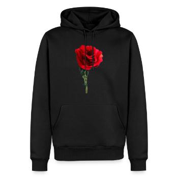 Rose Art Fleur Plante Jardin - Sweat à capuche Premium bio Homme - noir - Devant - Nico (187cm)