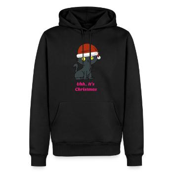 uhh it s christmas designs - Sweat à capuche Premium bio Homme - noir - Devant - Nico (187cm)
