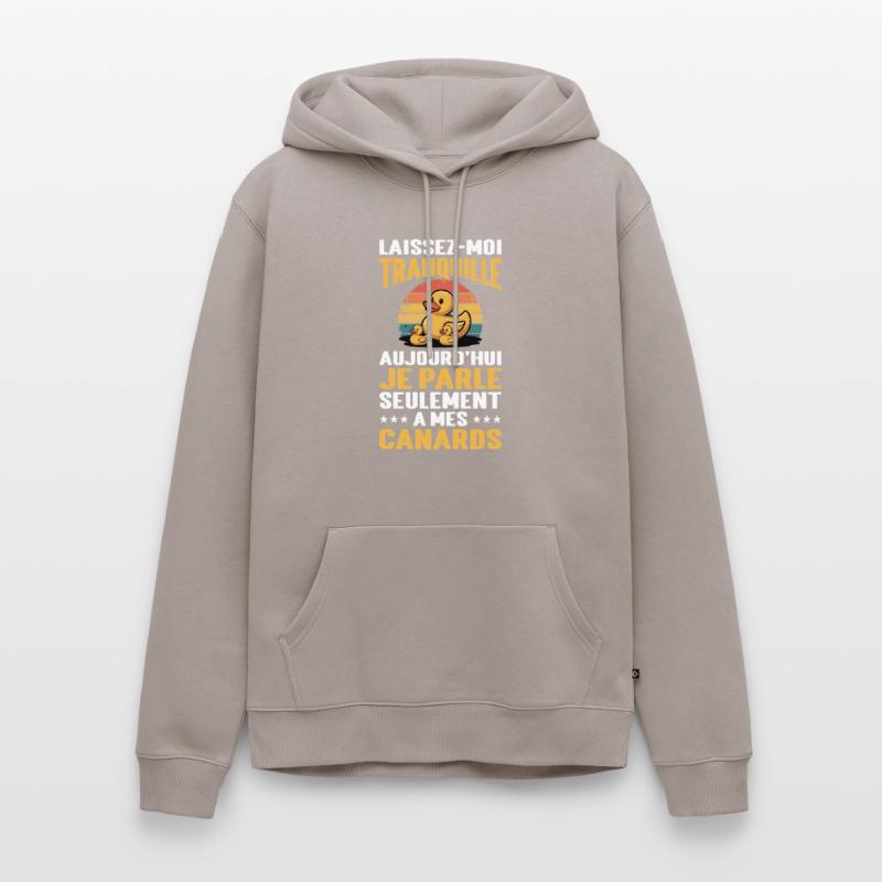 Canard Éleveur Élevage Citation Ferme Avicole Sweat à capuche Premium bio Homme