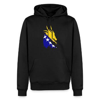 Bosnien Herzogowina Drache Flagge - Männer Premium Bio Hoodie - Schwarz - Vorne - Nico (187cm)