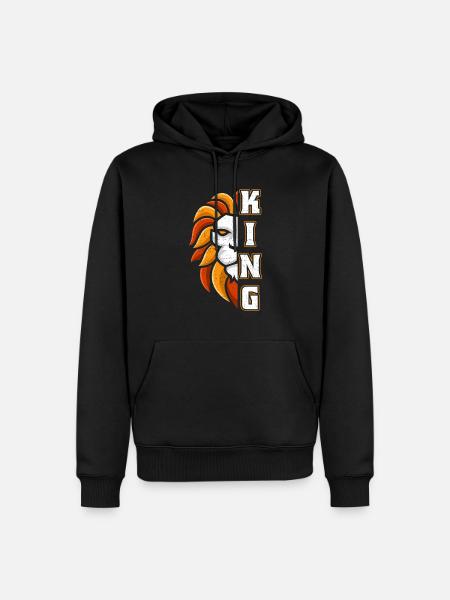 Sei König - Männer Premium Bio Hoodie - Schwarz