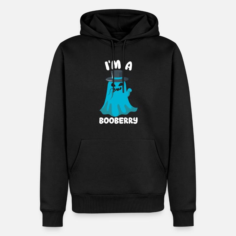 Halloween Geist Spruch - Männer Premium Bio Hoodie - Schwarz