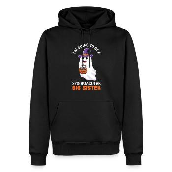 Halloween Ghost Pumpkin - Men’s Premium Organic Hoodie - black - Front - Nico (187cm)
