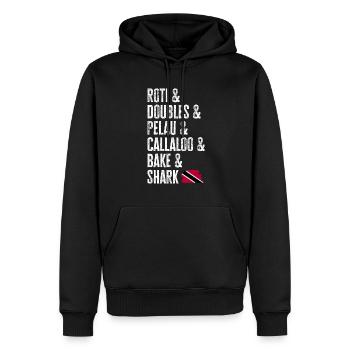 Trinidad und Tobago Flagge - Männer Premium Bio Hoodie - Schwarz - Vorne - Nico (187cm)