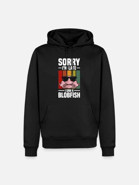 Blobfisch - Männer Premium Bio Hoodie - Schwarz