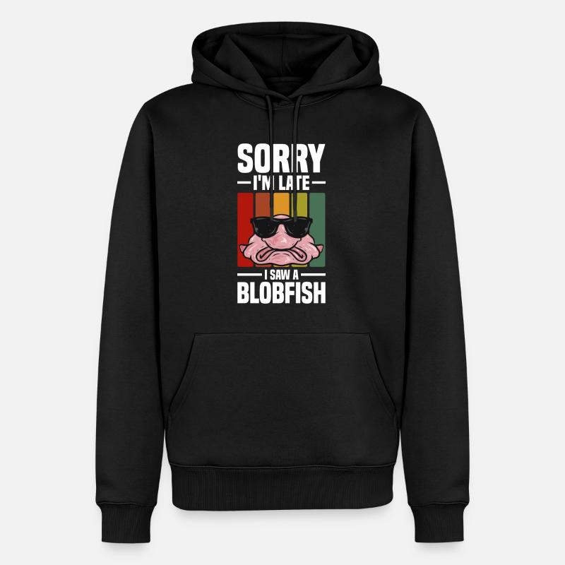 Blobfisch - Männer Premium Bio Hoodie - Schwarz