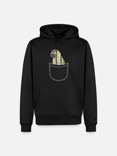 Molinasittich Papagei Vogel Sittich - Männer Premium Bio Hoodie - Schwarz