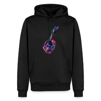 Banjo - Men’s Premium Organic Hoodie - black - Front - Nico (187cm)