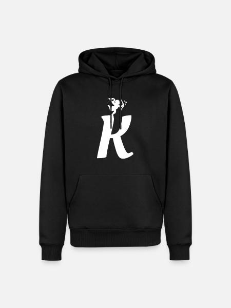 K - Männer Premium Bio Hoodie - Schwarz