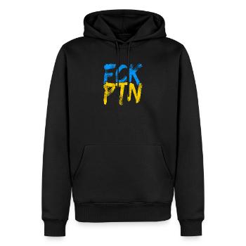 FCK PTN - Men’s Premium Organic Hoodie - black - Front - Nico (187cm)
