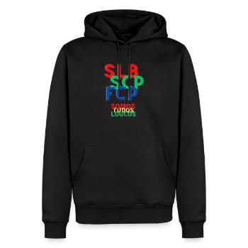 SOMOS LOUCOS - Sweat à capuche Premium bio Homme - noir - Devant - Nico (187cm)