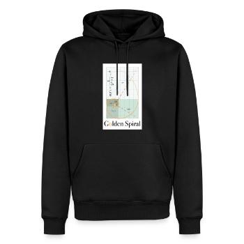 Golden Spiral - Sweat à capuche Premium bio Homme - noir - Devant - Nico (187cm)