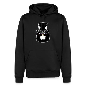 Ekuslash - Sweat à capuche Premium bio Homme - noir - Devant - Nico (187cm)