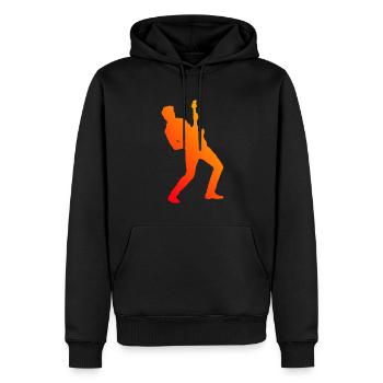 electronic guitar acoustic guitar electric guitar - Men’s Premium Organic Hoodie - black - Front - Nico (187cm)