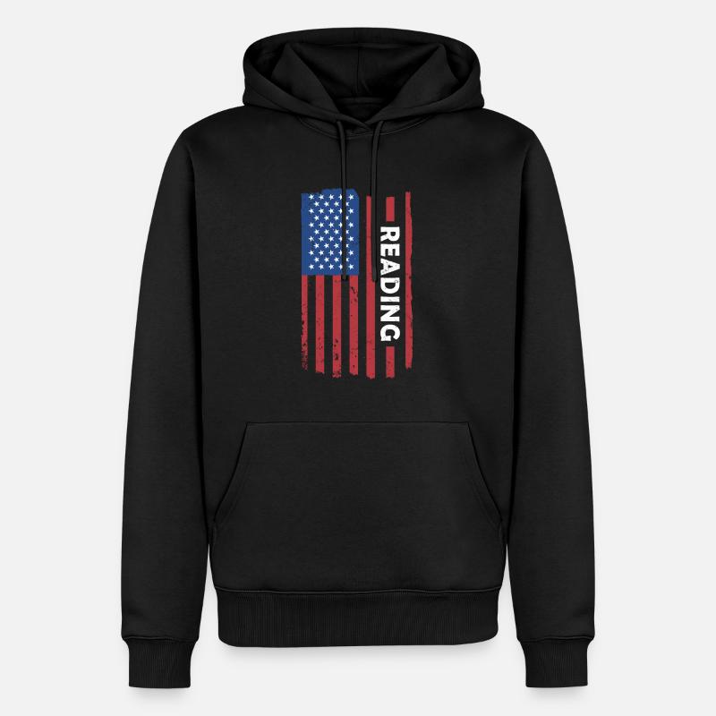 Lisez-nous Lecture du drapeau - Sweat à capuche Premium bio Homme - noir