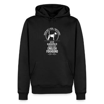 ENGLISH FOXHOUND Schutzengel Hunde Wilsigns - Männer Premium Bio Hoodie - Schwarz - Vorne - Nico (187cm)