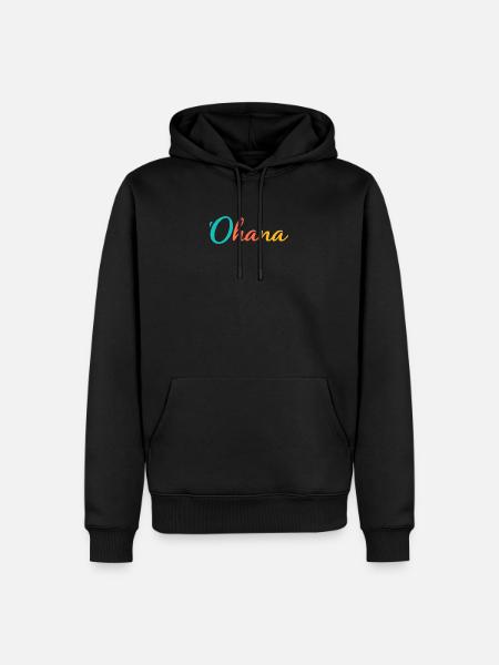 'Ohana Hawaii Shirt - Männer Premium Bio Hoodie - Schwarz