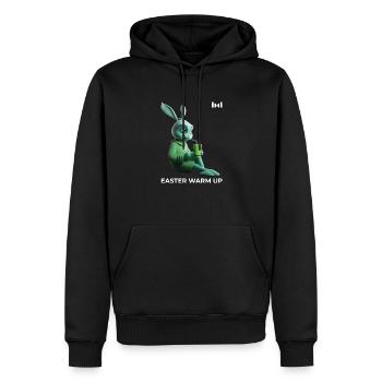 Green Easter bunny by bdecent - Männer Premium Bio Hoodie - Schwarz - Vorne - Nico (187cm)