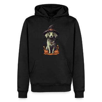 Sorcières de minuit Chien mignon Halloween Pet - Sweat à capuche Premium bio Homme - noir - Devant - Nico (187cm)
