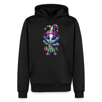 Mardi Gras Alien Merry Carnival - Men’s Premium Organic Hoodie - black - Front - Nico (187cm)