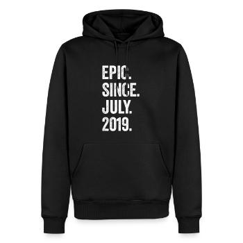 4. Geburtstag 4 Jahre Epic Since July 2019 - Männer Premium Bio Hoodie - Schwarz - Vorne - Nico (187cm)