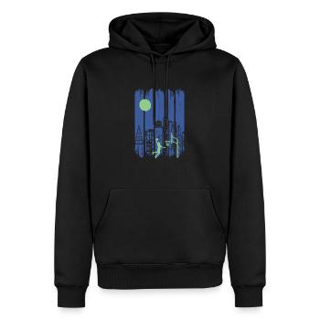 Basketball Spieler Dunking Basketballer - Männer Premium Bio Hoodie - Schwarz - Vorne - Nico (187cm)
