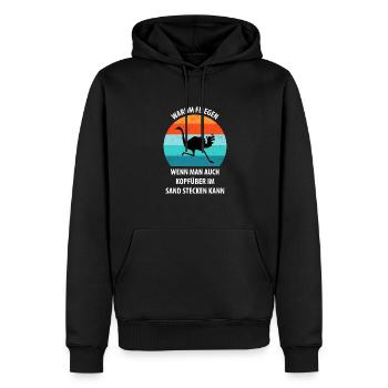 Strauß Ostrich Vogel Strauß Ornithologie - Männer Premium Bio Hoodie - Schwarz - Vorne - Nico (187cm)
