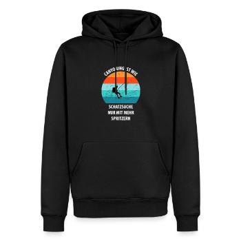 Canyoning Bergsteigen Klettern Wandern Berge - Männer Premium Bio Hoodie - Schwarz - Vorne - Nico (187cm)