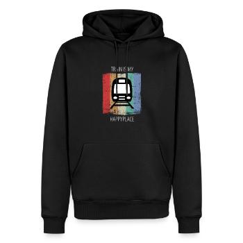 Train Railway Railroad Worker Trains Train Driver - Men’s Premium Organic Hoodie - black - Front - Nico (187cm)