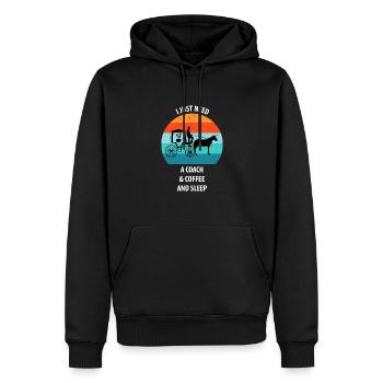 Kutscher Kutsche Pferdekutscher Kaffee - Männer Premium Bio Hoodie - Schwarz - Vorne - Nico (187cm)