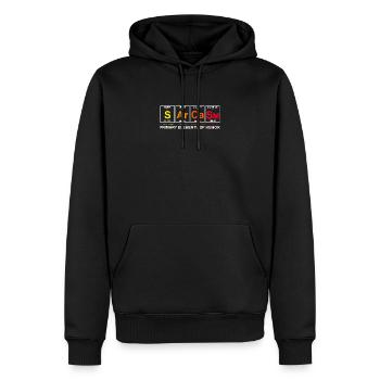 Éléments de sarcasme Drôle Chimie - Sweat à capuche Premium bio Homme - noir - Devant - Nico (187cm)