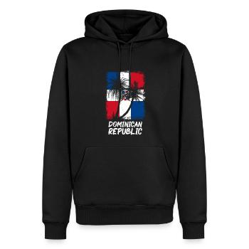 Dominican Republic Flag Dom Rep Flag Travel - Men’s Premium Organic Hoodie - black - Front - Nico (187cm)