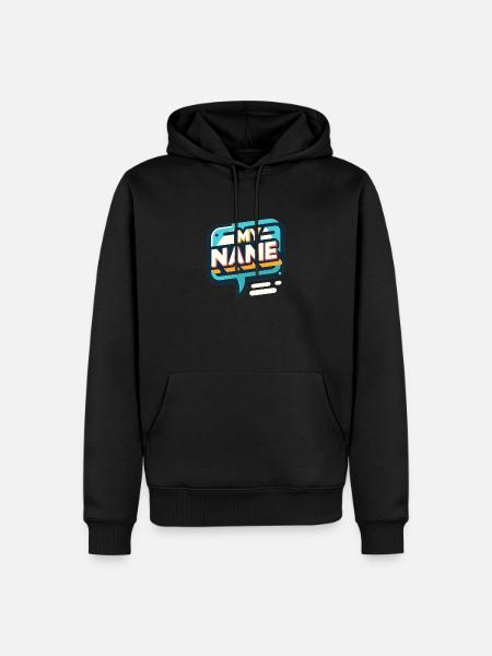 Mon nom - Sweat à capuche Premium bio Homme - noir