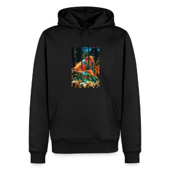 goldfish,colorful,sequins,shiny,nature,fish - Men’s Premium Organic Hoodie - black - Front - Nico (187cm)