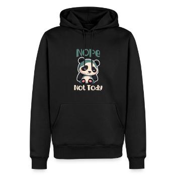 Nope Not Today Sleeping Panda - Men’s Premium Organic Hoodie - black - Front - Nico (187cm)