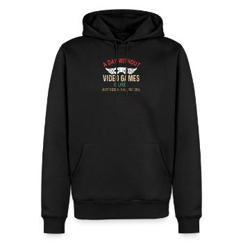 Ein Tag ohne Videospiele ist wie Gamer Gaming - Männer Premium Bio Hoodie - Schwarz - Vorne - Nico (187cm)