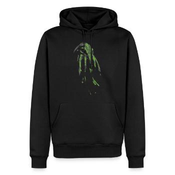 Cthulhu - Stencil - Männer Premium Bio Hoodie - Schwarz - Vorne - Nico (187cm)