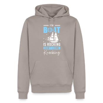 Segeln Kapitän Schiffahrt Segelsport - Männer Premium Bio Hoodie - Taupe - Vorne - Nico (187cm)