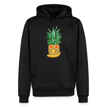 Sommer Früchte - Männer Premium Bio Hoodie - Schwarz - Vorne - Nico (187cm)